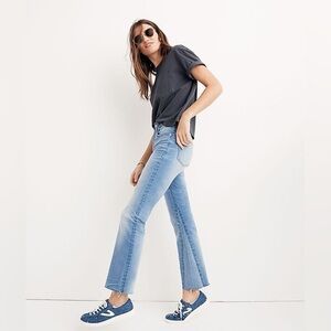 Madewell Light Blue High-Rise Cropped Flare Jeans